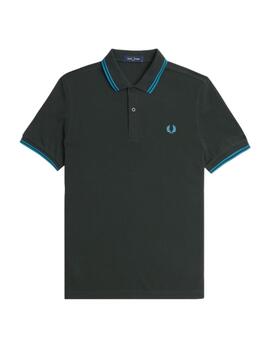 Polo Fred Perry Verde Hombre