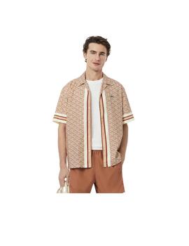 Camisa Lacoste Monograma Rosa Hombre