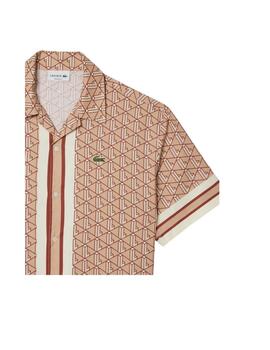 Camisa Lacoste Monograma Rosa Hombre