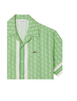 Camisa Lacoste Monograma Verde Hombre