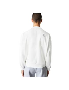 Sudadera Lacoste Patchwork Effect Blanco Hombre