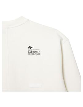 Sudadera Lacoste Patchwork Effect Blanco Hombre