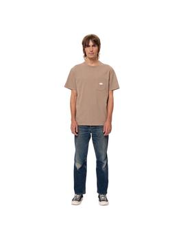 Camiseta Nudie Jeans Leffe-Pocket Marrón Unisex