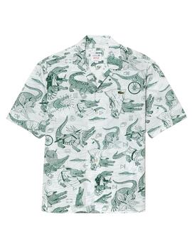Camisa Lacoste × Netflix Blanco Unisex