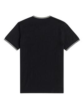 Camiseta Fred perry Twin Tipped Negro Hombre