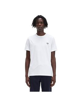 Camiseta Fred Perry Ringer Blanco Hombre