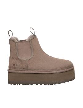 Bota Ugg  Neumel Platform Chelsea Gris Mujer