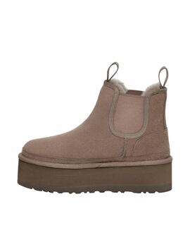 Bota Ugg  Neumel Platform Chelsea Gris Mujer