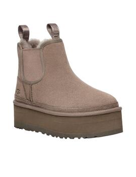 Bota Ugg  Neumel Platform Chelsea Gris Mujer
