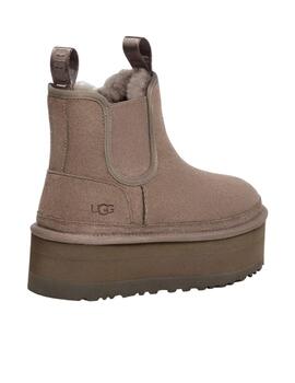 Bota Ugg  Neumel Platform Chelsea Gris Mujer