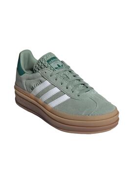 Zapatilla Adidas Gazelle Bold Verde Mujer
