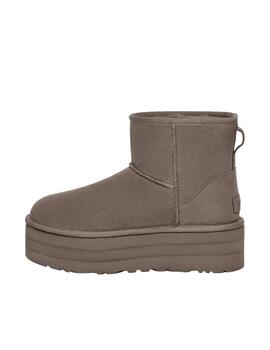 Bota Ugg Classic Mini Platform Gris Mujer