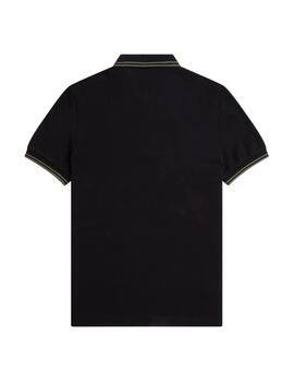 Polo Fred Perry Twin Tipped Negro Hombre