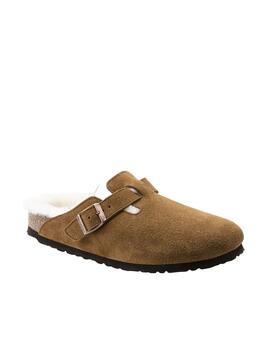 Zueco Birkenstock Boston VL Shearling Marrón Unise