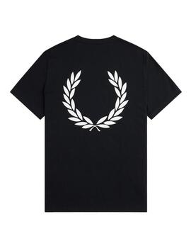 Camiseta Fred Perry Back Graphic Negro Hombre