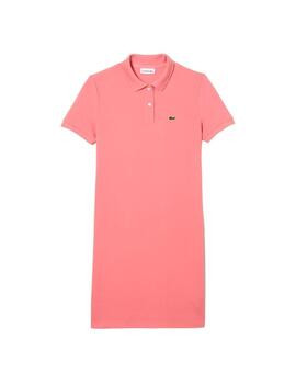 Vestido Lacoste En Punto Rosa Mujer 