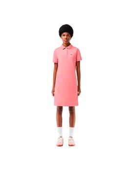 Vestido Lacoste En Punto Rosa Mujer 