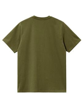 Camiseta Carhartt Wip S/S Script Verde Hombre