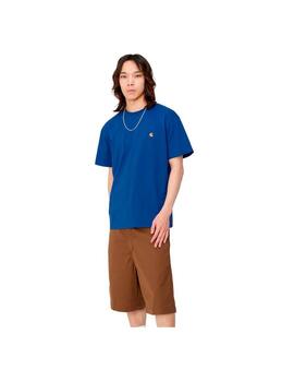 Camiseta Carhartt S/S Chase Azul Hombre