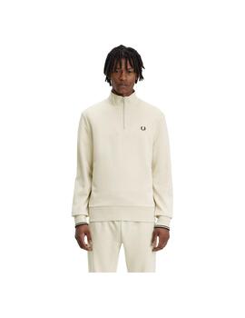 Sudadera Fred Perry Half Zip Beige Hombre