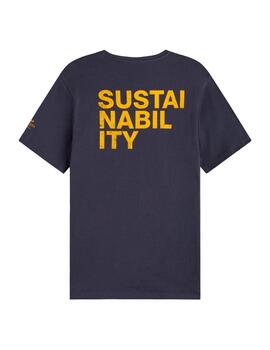 Camiseta Ecoalf Sustanoalf Azul Marino Unisex