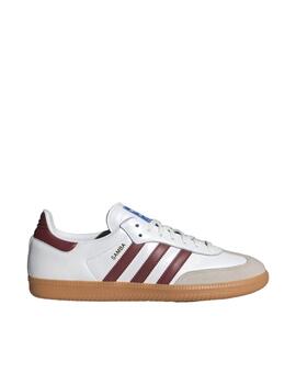 Zapatilla Adidas Samba OG Blanca/Burdeos Unisex