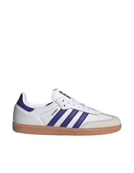 Zapatilla Adidas Samba OG Blanca/Morada Mujer