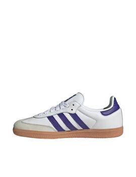 Zapatilla Adidas Samba OG Blanca/Morada Mujer