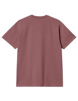 Camiseta Carhartt S/S Chase Rosa Hombre
